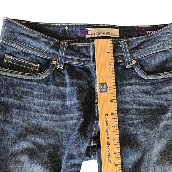 Vigoss Collection Capri‎ Fit Dark Wash Jeans - Picture 9 of 11
